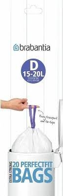 AFVALZAK MET TREKBANDSLUITING 'PERFECTFIT' D, 15-20 LITER (2 (AFVALZAK 15 LITER, 20 STUKS/ROL)